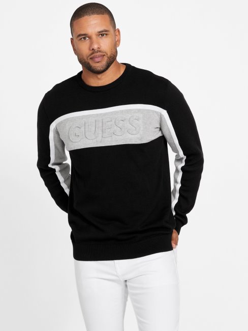Pull Guess Noir Jet Rowe Color-block