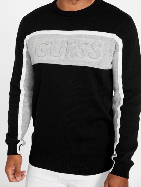 Pull Guess Noir Jet Rowe Color-block