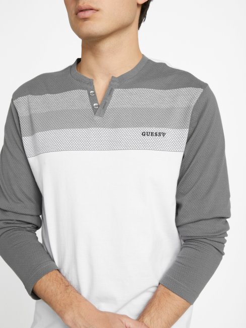 T-shirt à Manches Longues à Blocs De Couleurs Multicolores Pure White Lennox