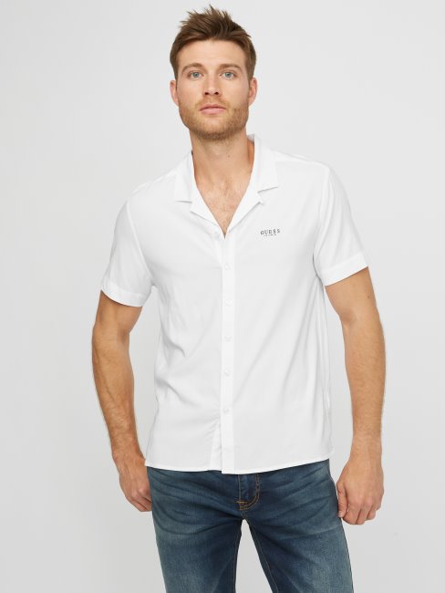 Tee Shirt Kent Logo Guess Blanc Pur