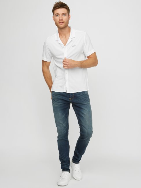 Tee Shirt Kent Logo Guess Blanc Pur