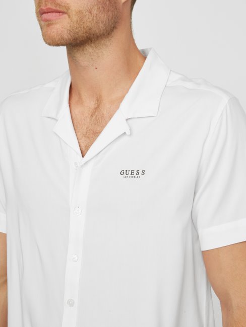 Tee Shirt Kent Logo Guess Blanc Pur