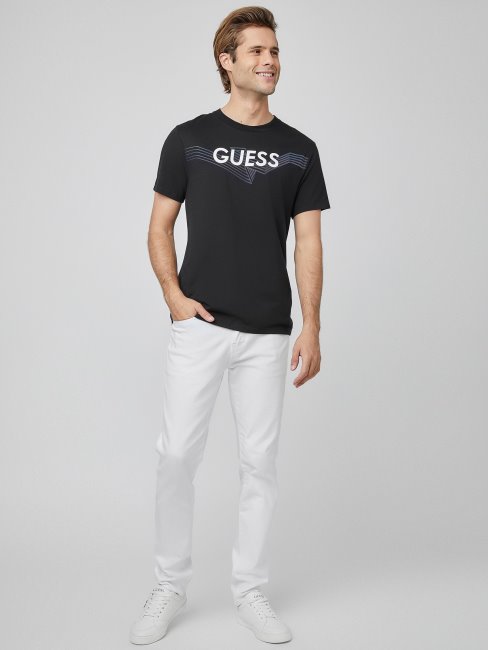 Tee Shirt Lomey Logo Noir Jet Guess