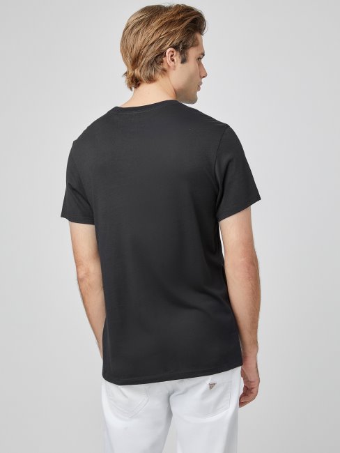 Tee Shirt Lomey Logo Noir Jet Guess