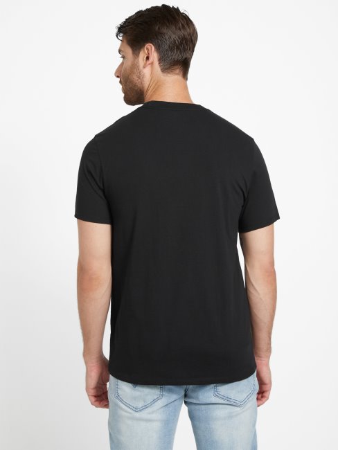 Eco Ammon Roses Tee Guess Noir De Jais
