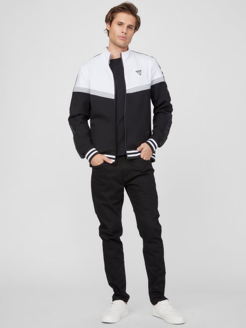 Guess Veste Zippée Color-block Andrew Noir Jet