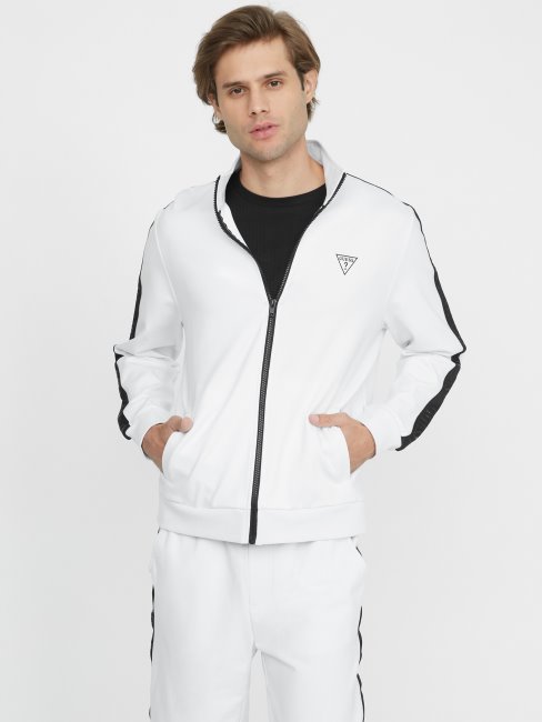 Guess Eco Andrew Logo Veste Zippée Blanc Pur