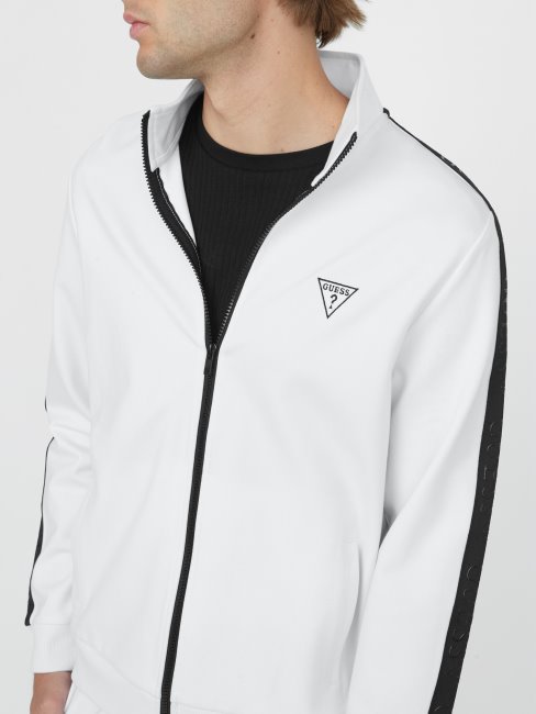 Guess Eco Andrew Logo Veste Zippée Blanc Pur
