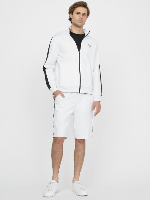 Guess Eco Andrew Logo Veste Zippée Blanc Pur