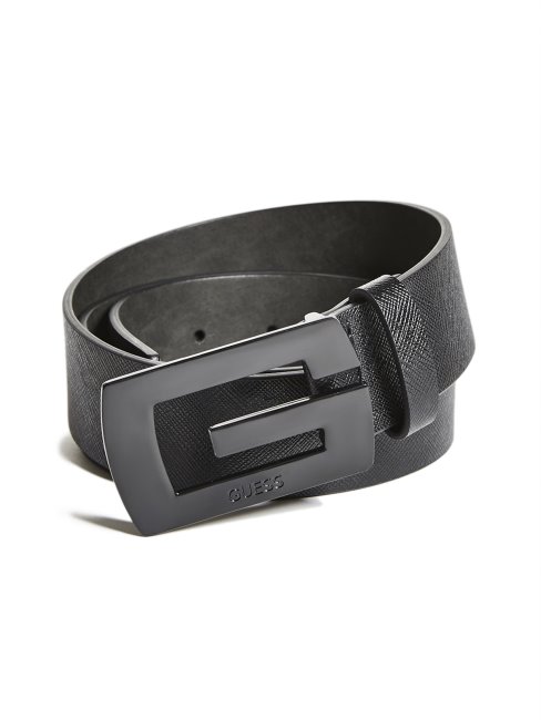 Ceinture Guess Noire à Boucle Logo Mate