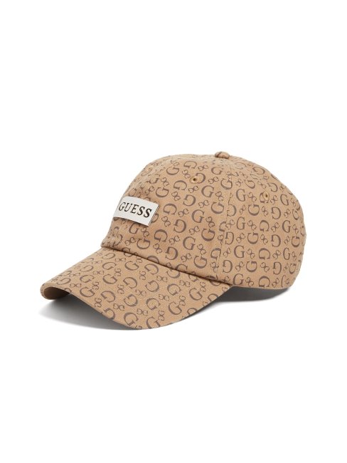 Guess Allover Logo Casquette De Baseball Marron