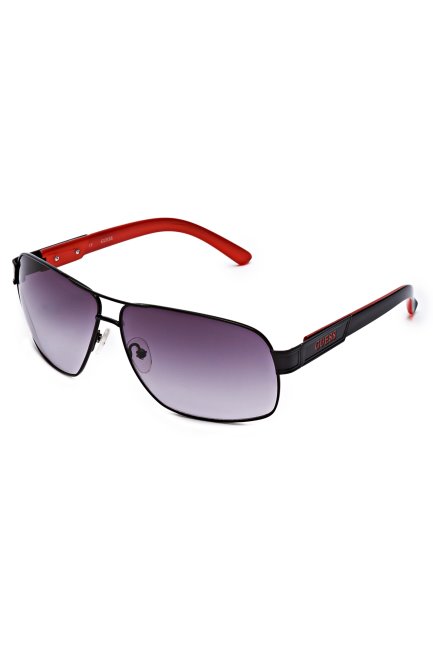 Lunettes De Soleil Navigator En Métal Guess Noires