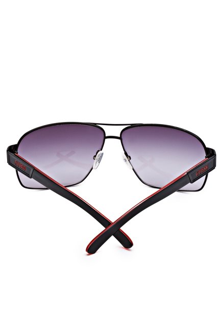 Lunettes De Soleil Navigator En Métal Guess Noires
