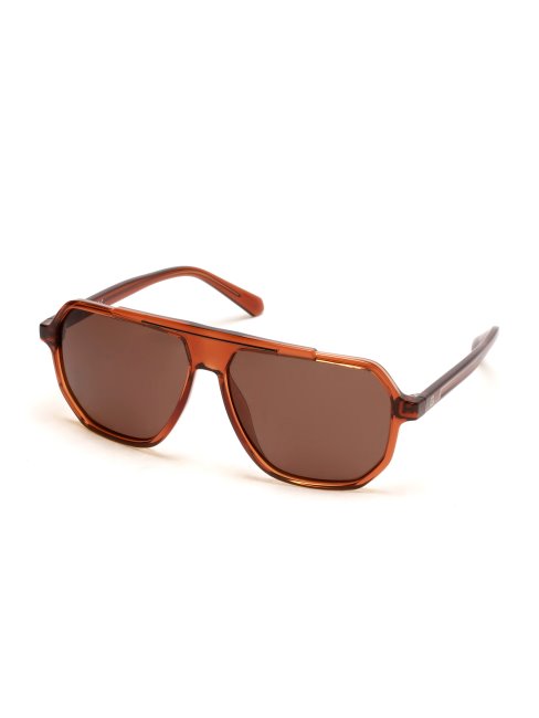 Logo En Plastique Branches Aviators Brown Guess
