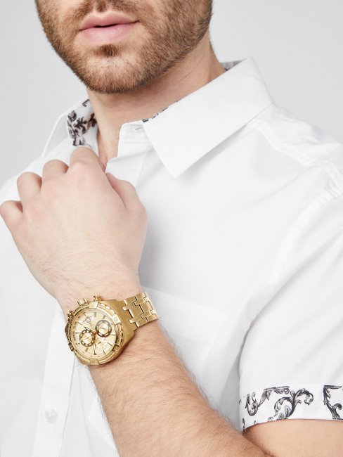 Montre Multifonction Dorée Sans Couleur Guess