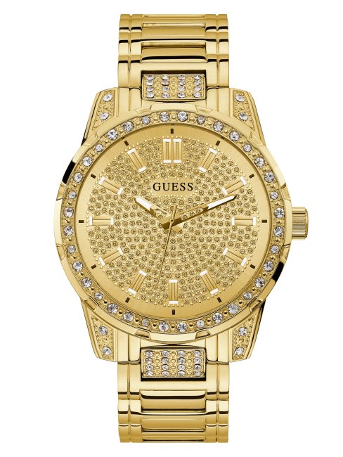 Montre Analogique Dorée Et Strass No Color Guess