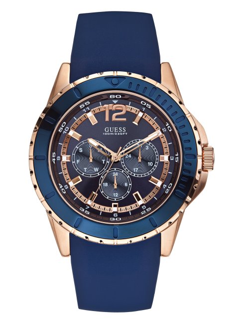 Pas De Montre De Sport Bleu-ton Couleur Guess