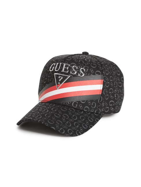 Casquette De Baseball à Rayures Et Logo Guess Charbon