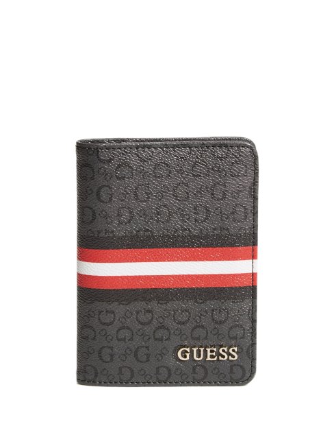 étui Pour Passeport Avec Logo Guess Coal Stripe