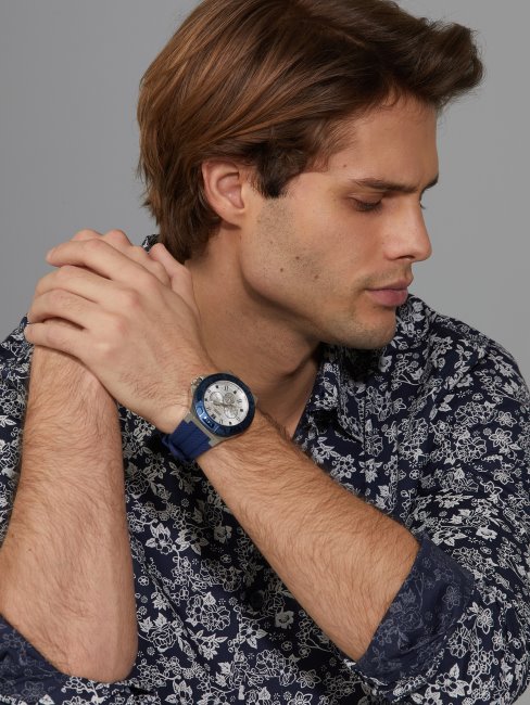 Montre Sport Multifonction Bleu Guess Sans Couleur