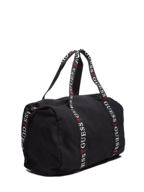 Sac De Sport Noir à Bande Logo Guess