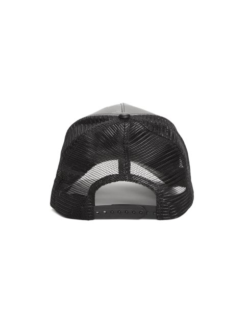 Casquette Trucker Noire En Similicuir à Logo Imprimé Guess