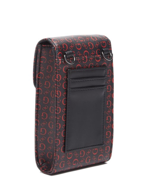 Sac à Bandoulière Noir En Nylon à Logos Multiples Guess