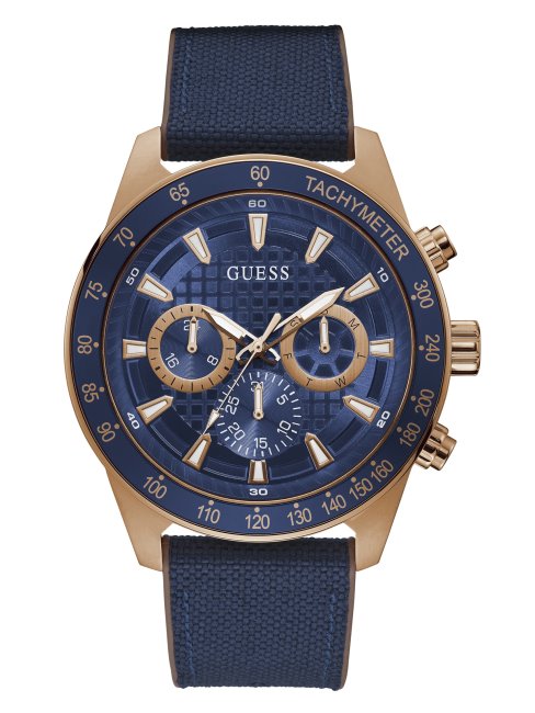 Montre Multifonction Guess Ton Or Rose Et Bleu Multi