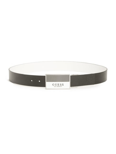 Ceinture Guess Blanche à Plaque Logo En émail