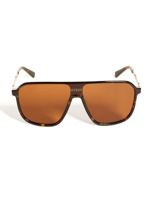 Logo En Plastique Marron Aviators Guess