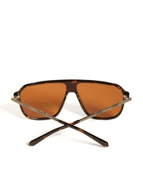 Logo En Plastique Marron Aviators Guess