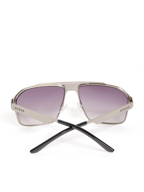 Lunettes De Soleil Aviateur Plates En Métal Guess Party Gree