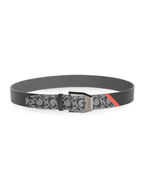 Ceinture Noire à Imprimé Logo Guess