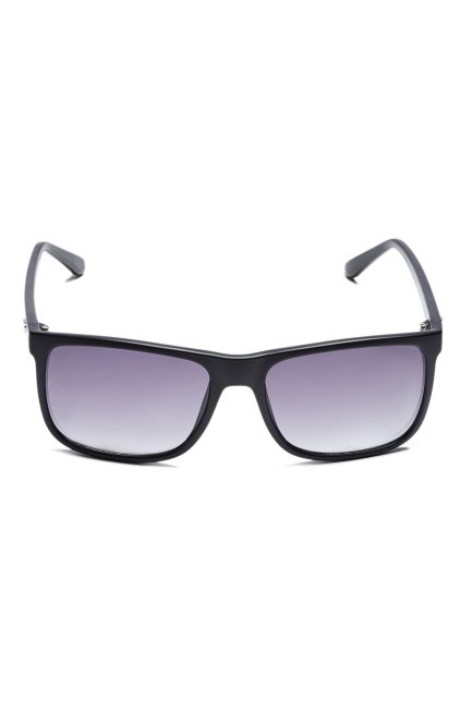 Lunettes De Soleil Carrées En Plastique Mat Noir Guess