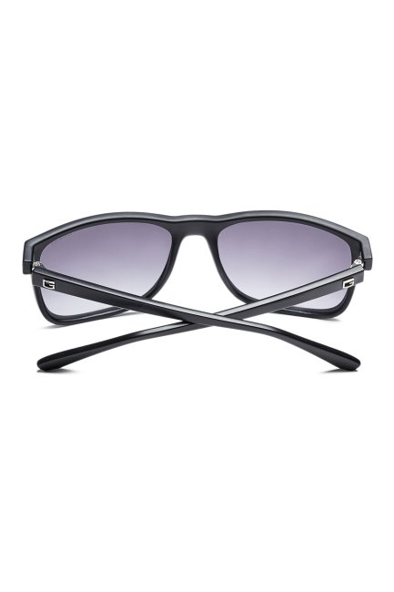 Lunettes De Soleil Carrées En Plastique Mat Noir Guess
