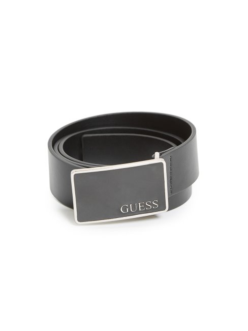 Ceinture à Plaque Logo En émail Guess Noir