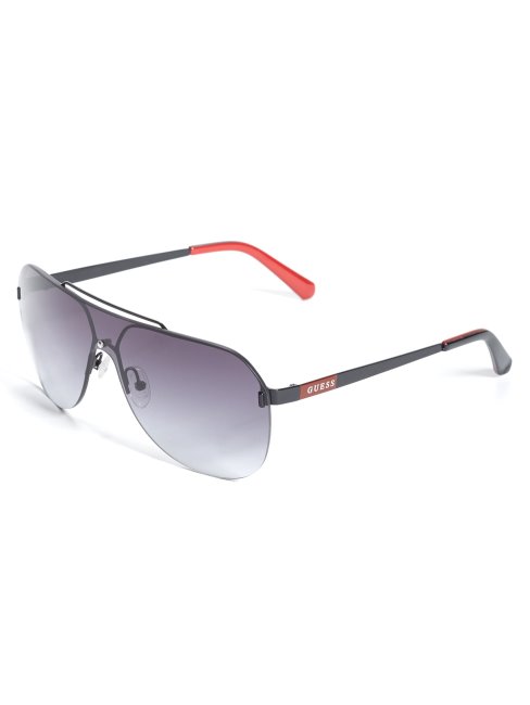Lunettes De Soleil Bouclier Sans Monture Guess Argent