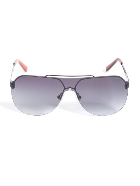 Lunettes De Soleil Bouclier Sans Monture Guess Argent