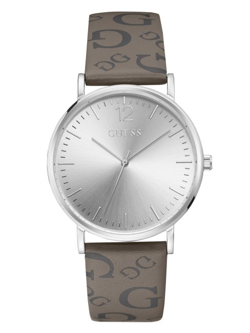 Pas De Couleur Charbon Bracelet En Cuir Logo Montre Analogique Suppose