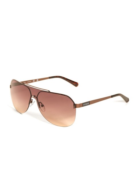 Lunettes De Soleil Pare-soleil Sans Monture Guess Marron