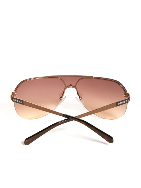 Lunettes De Soleil Pare-soleil Sans Monture Guess Marron