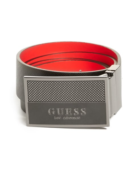 Ceinture à Plaque Logo En émail Guess 603 Rouge