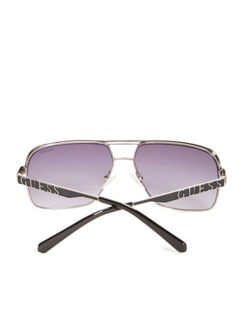 Lunettes De Soleil Navigateur En Métal Silver Guess