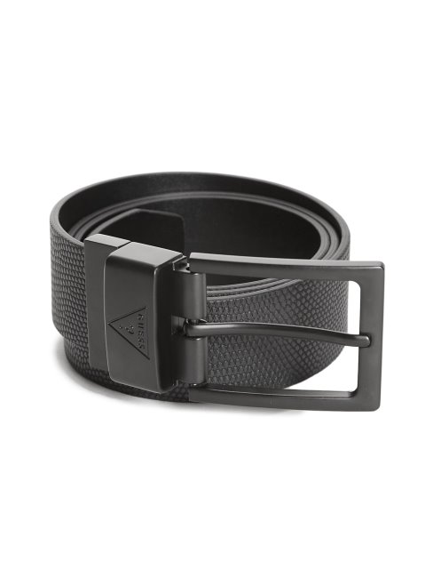 Guess Ceinture Réversible Embossée Serpent Noir