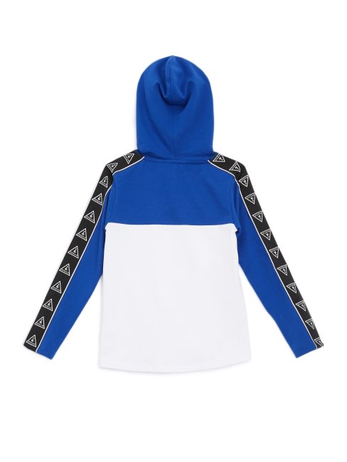 Sweat à Capuche Guess Eco Rudy Logo Tape Blanc Pur (7-16)