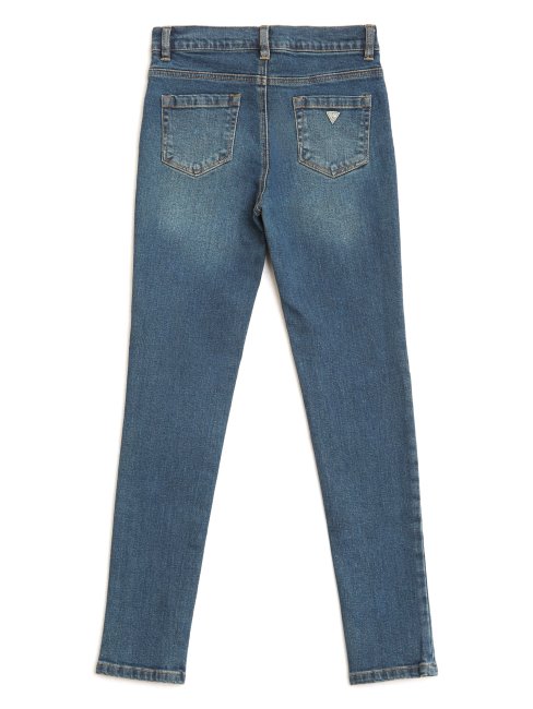 Jean Skinny Taille Haute Simmone (7-16) Délavé Foncé Guess