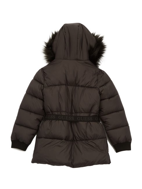 Manteau Matelassé à Ceinture Guess Blissful Noir De Jais (2-6)