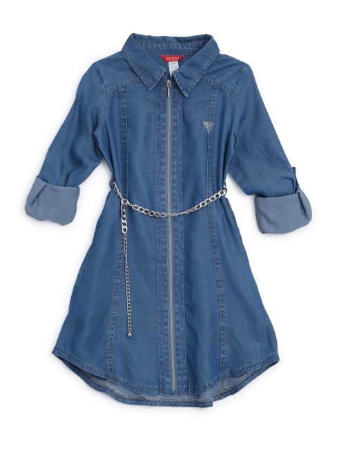Robe Chemise En Jean Guess Med Stone Abelina (7-14)