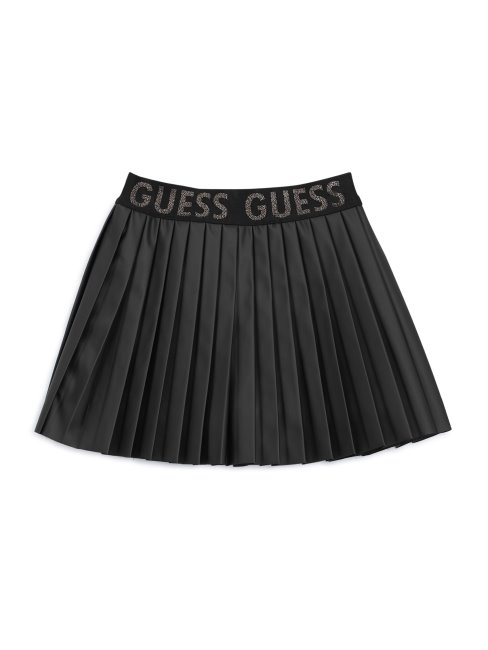 Jupe Plissée Simili Cuir Noire (7-14) Guess