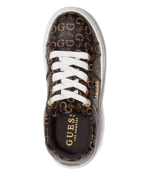 Guess Baskets Basses à Logo Serena Marron